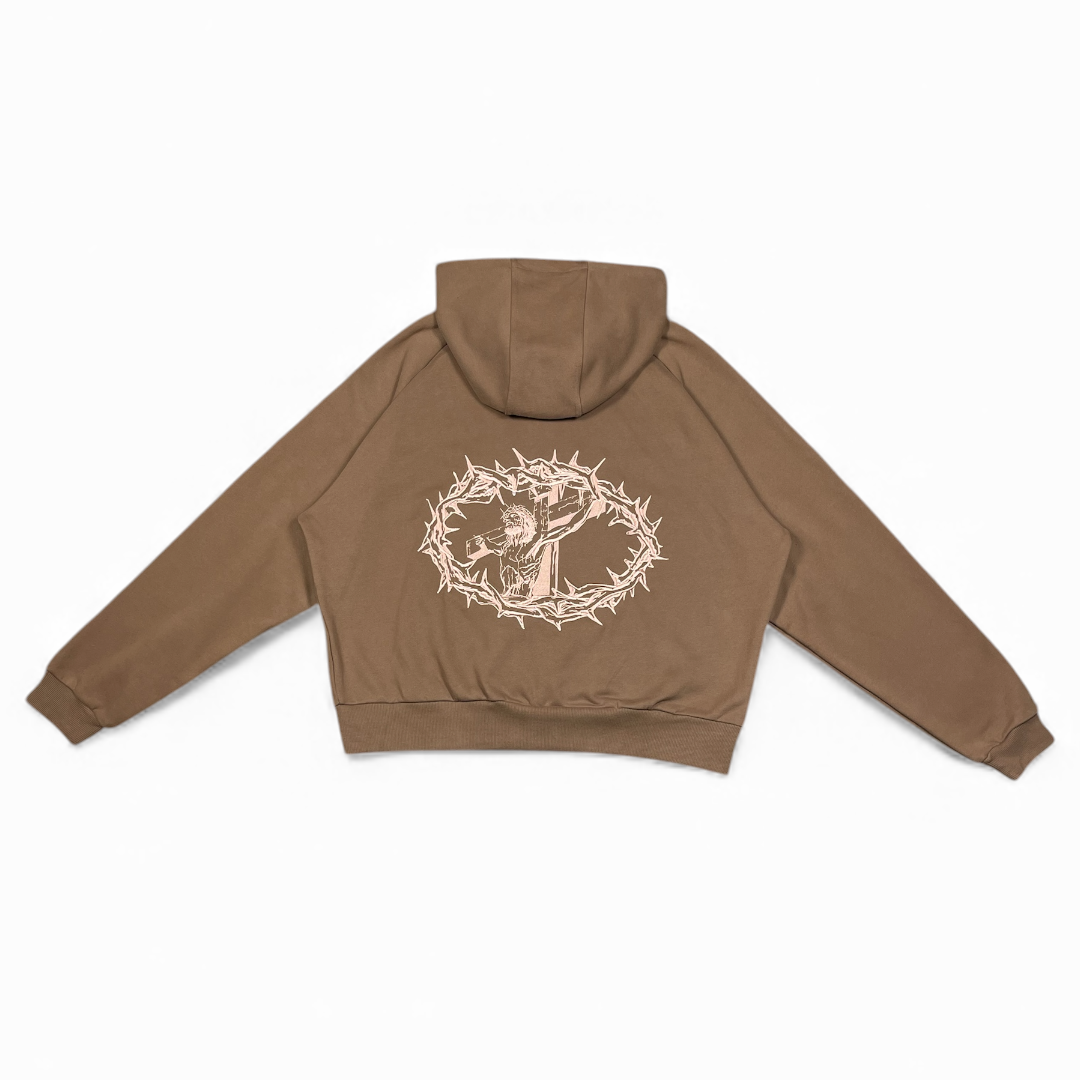 “Author of Life” zip up Brown