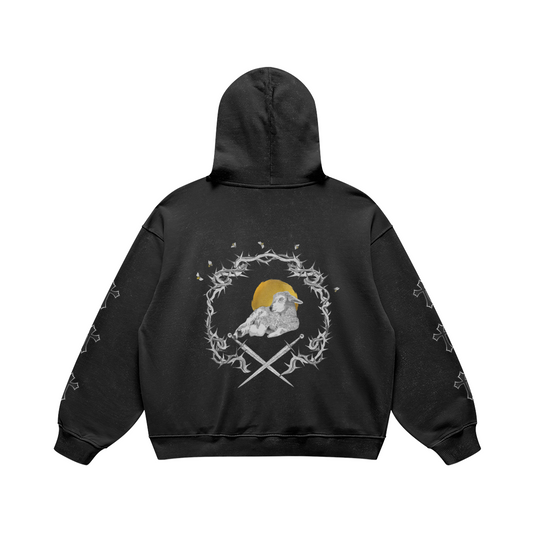 'Divine Refuge' Hoodie Black