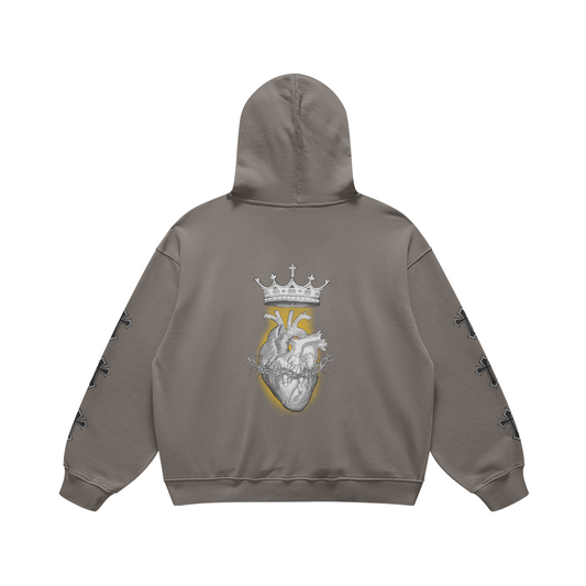 'Crowned in Suffering' Hoodie Grey